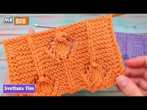 Видео: Вязание спицами: Узор РОМБЫ 💎 Простой и эффектный узор для шарфа, свитера и пледа