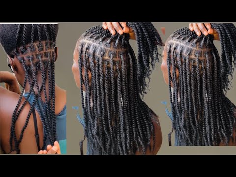 Видео: Как сделать мини-твист на натуральных волосах 4c с помощью этого дешевого афро-наращивания #микро...