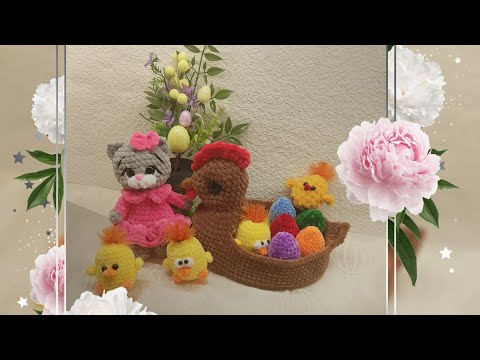 Видео: Вязовлог 22.03 Готовлюсь к Пасхе, игрушки связаные за прошедшую неделю.