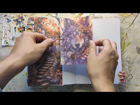 Видео: 💜Фіолетовий вовк 🐺 #asmr #aesthetic #journaling #scrapbooking #art #asmrjournal #arttherapy