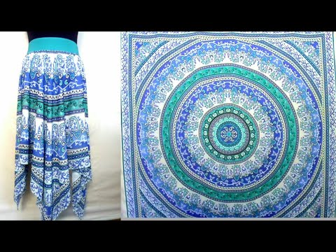 Видео: Юбка солнце (в квадрате 😊) на резинке без выкройки, без швов.