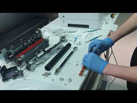 Видео: Почему застряла бумага в печке Kyocera. Замена тканевой накладки