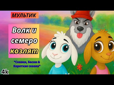 Видео: Детская сказка Волк и козлята | Русские мультфильмы и песни для малышей