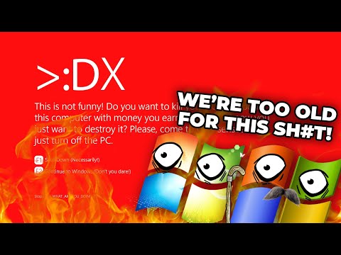 Видео: Экран отключения Windows 11, но Windows 7 и Windows XP хотят видеть его