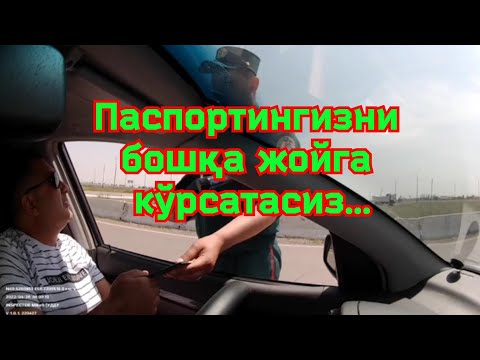 Видео: Уз.ГАИ: "Паспортингизни бошқа жойга кўрсатасиз...😳"