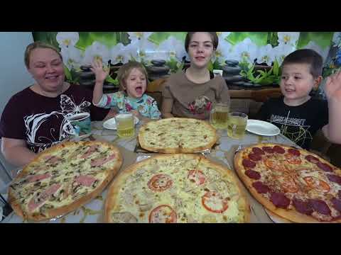 Видео: много вкусной пиццы 🍕/мукбанг/жизнь в селе навеселе