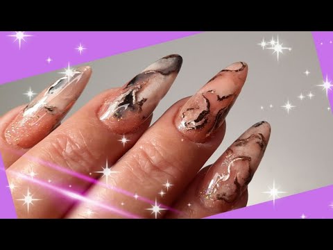 Видео: *460*Старый мрамор на новый лад.Коррекция Акриловых ногтей/Acrylic nails correction