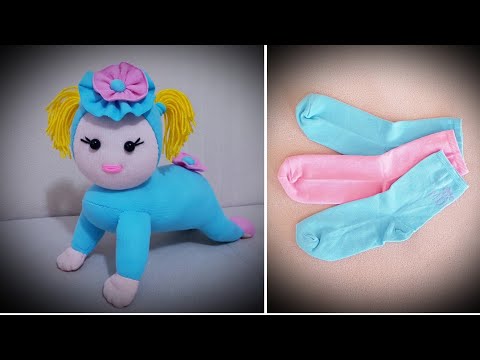 Видео: 😍УДИВИТЕЛЬНО !!! / 💖 КАК СОЗДАТЬ ИГРУШЕЧНУЮ КУКЛУ С НОСКАМИ / 💯Мой дизайн