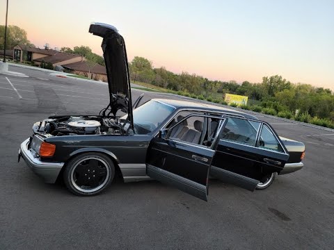 Видео: Монстр AMG 6.0 W126 Mercedes-Benz Pre-merger AMG 560SEL 32V DOHC Мерседес-Бенц М117 мотор АМГ 6.0L