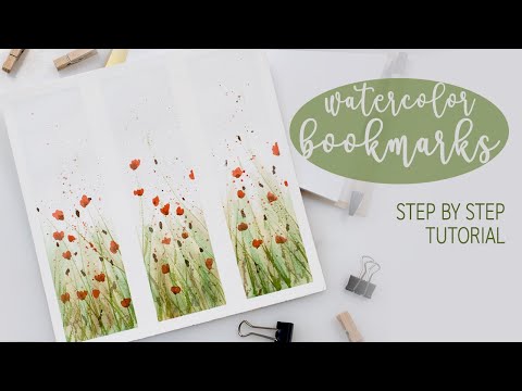 Видео: Закладки «Акварельные маки» — урок в режиме реального времени для начинающих