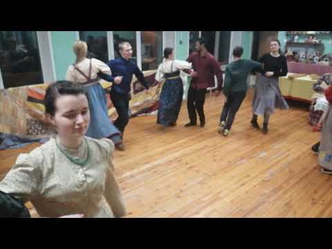 Видео: Поозерская круговая кадриль "Лентея", Псковская область, Усвятский район, д.Рагозы.