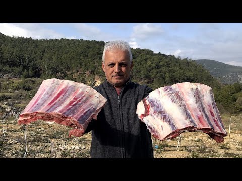 Видео: Лучшие жареные говяжьи ребрышки, приготовленные в дровяной печи - ASMR Cooking