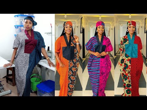 Видео: Как раскроить и сшить модное платье-кимоно бубу с воротником-стойкой #бубу #кафтан #кимоно