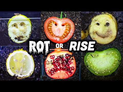 Видео: Я закопал 8 фруктов и овощей на 1,5 года (таймлапс)