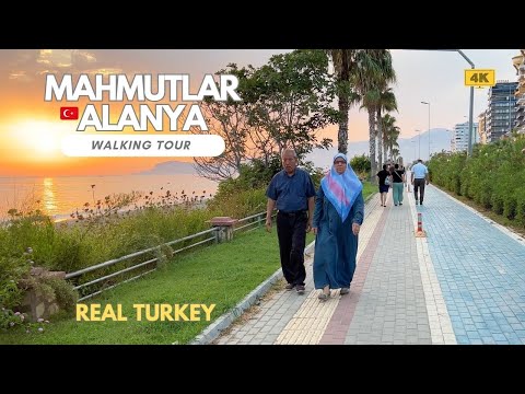 Видео: Махмутлар, Аланья 🇹🇷 Реальная Турция 2023 [4K] Пешеходная экскурсия ✅ Субтитры ✅ #алания #махмутлар