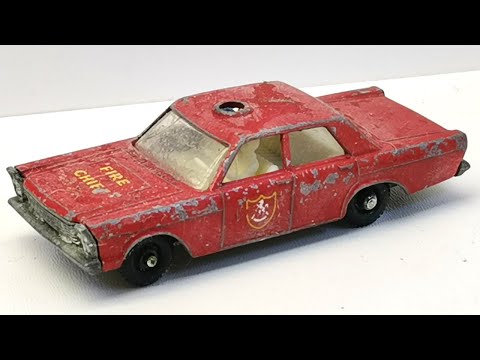 Видео: Matchbox восстановление Ford Galaxie Fire Chief № 59. Литой автомобиль