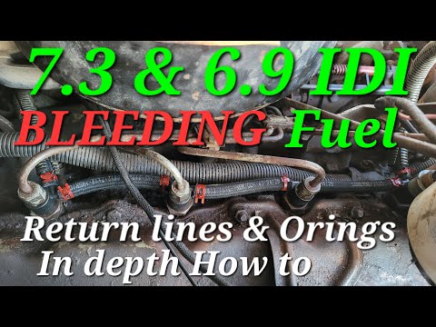 Видео: Ford International 7.3 IDI 6.9, возвратные трубки, кольца, свечи накаливания и жгут проводов. Уте...