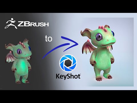 Видео: Рендер раскрашенной модели в Keyshot без развёртки и запекания