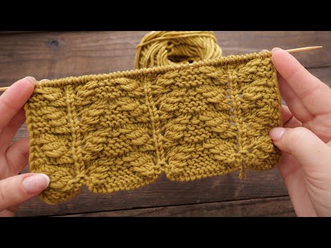Видео: Узор «Молодая ель» спицами 🌲 «Young spruce» knitting pattern
