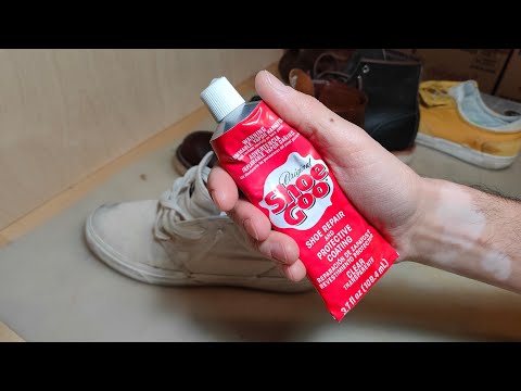 Видео: shoe goo. клей для скейт-кед, red wing, и вообще чего угодно еще