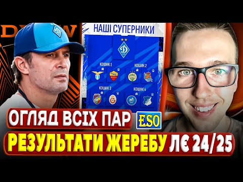 Видео: 🧡Результати жеребу ЛЄ 24/25 ! Суперники Динамо ! Огляд всіх пар в ЛЄ ! Новий формат😍