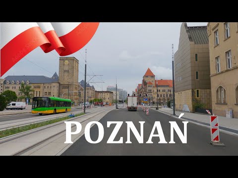 Видео: АВТОМОБИЛЬ в ПОЗНАНИ, Великопольское воеводство, ПОЛЬША I 4K 60fps