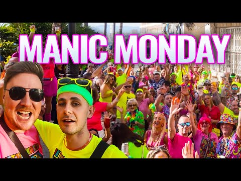 Видео: Бенидормский фиест-бешеный хаос! Дикий поход по барам в «Безумный понедельник»