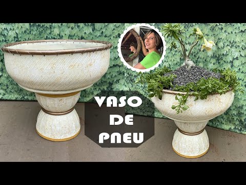 Видео: Сделай сам - горшок для шин и опора / основа из цемента и пенополистирола