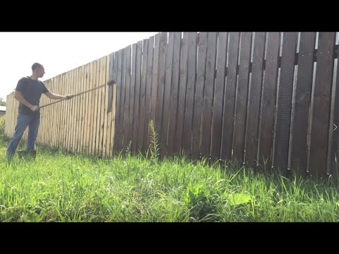 Видео: Что будет если покрасить забор отработкой. Отличная бесплатная пропитка