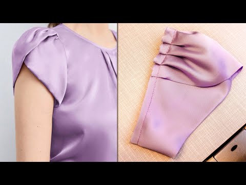 Видео: Советы и рекомендации по шитью: очень простая выкройка и шитье современного дизайна рукава-тюльпана.