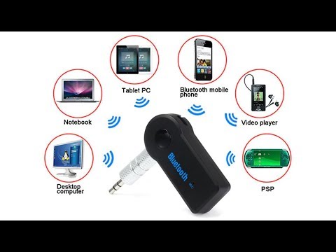 Видео: Универсальный 3.5 мм беспроводной Bluetooth Car Kit AUX Адаптер