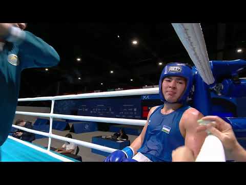 Видео: Азия Ойындары. 75 келі. Санжар Матасов (KAZ) - Диорбек Муродиллоев (UZB). Жартылай финал