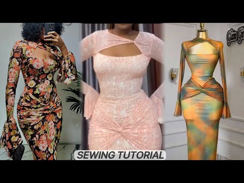Видео: Мастер-класс по пошиву сетчатого платья || Как выкроить и сшить стильное платье с вырезом-капельк...