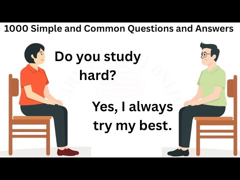 Видео: Более 1000 простых и распространённых вопросов и ответов | Медленная и простая речь | Легкий разг...