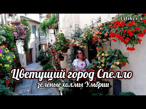 Видео: Отпуск в Италии. Зеленые холмы Умбрии. Цветущий город Спелло. На заметку туристам. Лето 2020