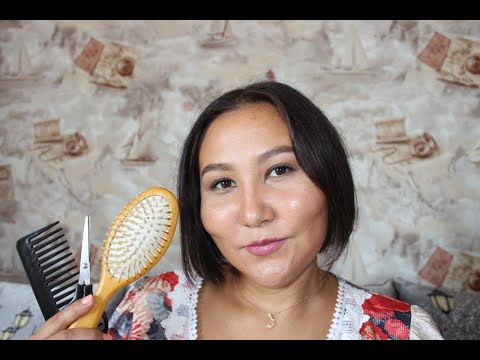 Видео: АСМР/Расслабление для вас/Стрижка/Расчесывание/Массаж/ASMR/Relaxation for you/Brushing/Massage/