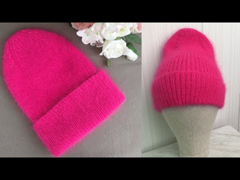 Видео: ШИКАРНАЯ ШАПКА ЛУКОВКА ИЗ ПУХА НОРКИ "ВЕСЕННЕЕ НАСТРОЕНИЕ".KNITTED HAT