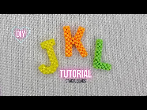 Видео: Буквы J , K , L   Алфавит из бисера крестиком