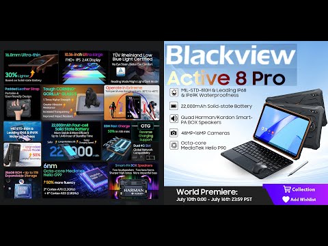 Видео: Обзор Blackview Active 8 pro (NFC) - лучший (пока?) планшет компании по моему мнению...