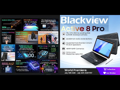 Видео: Обзор Blackview Active 8 pro (NFC) - лучший (пока?) планшет компании по моему мнению...