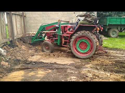 Видео: Т-25+КУН,подготовка площадки под навес