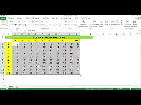 Видео: СМЕШАННЫЕ ССЫЛКИ В EXCEL