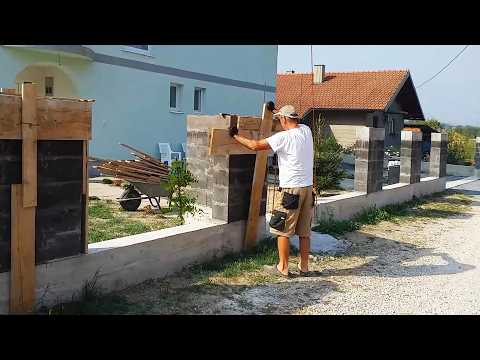 Видео: СТРОИТЕЛЬСТВО ЗАБОРА ДЛЯ ДВОРА - ВХОДНАЯ СТОРОНА 25 м