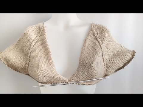 Видео: ДЕЛАЕМ КАРДИГАН С V-ОБРАЗНЫМ ВЫРЕЗОМ, НАЧИНАЯ ОТ ВОРОТНИКА (46-48) Размер ✓♥️ -
