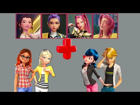 Видео: Охотники на демонов в стиле K-pop: Маринетт, Аля и Хлоя сияют в образах Хантрикс в Золотом музыка...