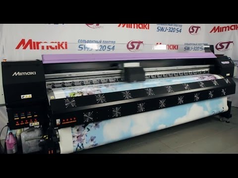 Видео: Производство натяжного потолка с фотопечатью на плоттере Mimaki SWJ-320