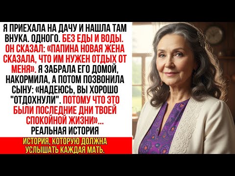 Видео: Я нашла внука на даче, одного, без еды. Он лишь прошептал: «Это папина новая жена..»