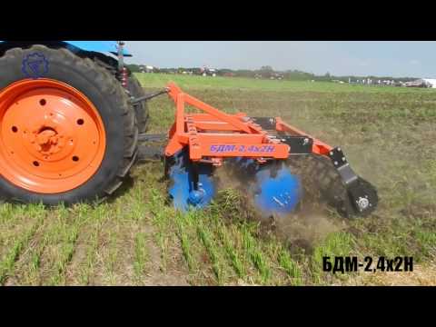 Видео: Борона дисковая модульная БДМ-2,4х2Н "Белагромаш-Сервис имени В.М. Рязанова"