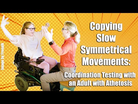 Видео: Копирование медленных, симметричных движений: проверка координации с помощью атетоида № 13