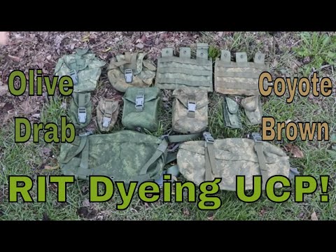 Видео: Окрашивание RIT в оттенки оливкового и койотового цветов UCP!